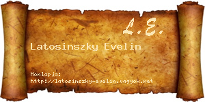 Latosinszky Evelin névjegykártya