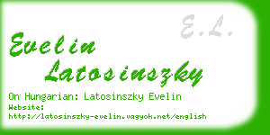 evelin latosinszky business card